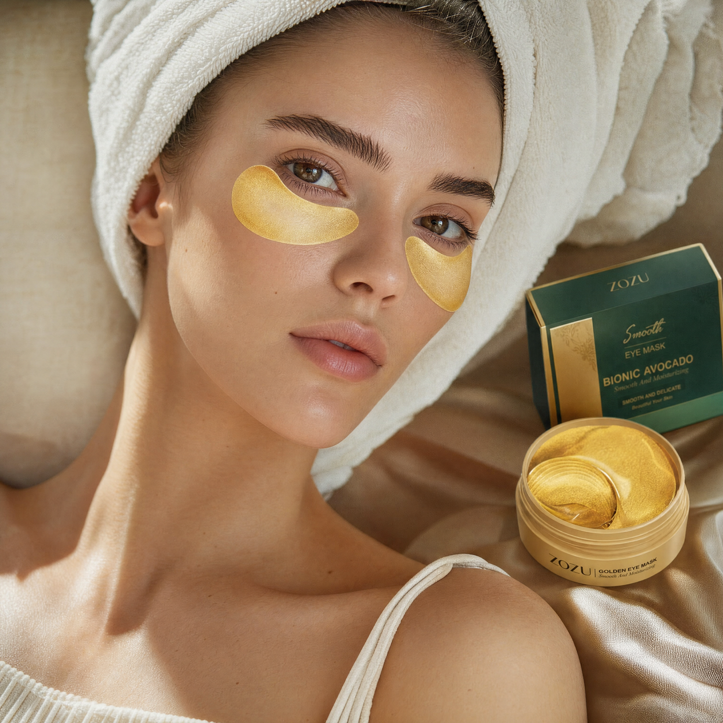 120 piece ZOZU Avocado & Gold Eye Masks